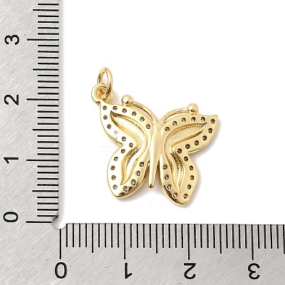 Brass Micro Pave Clear Cubic Zirconia Pendants KK-Z160-09G-1