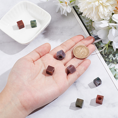 12Pcs Natural Indian Agate European Beads G-NB0005-88B-1