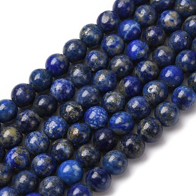 Natural Lapis Lazuli Bead Strands G-G953-03-6mm-1