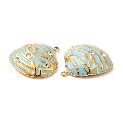 304 Stainless Steel Rhinestone Pendants STAS-A084-17G-02-1
