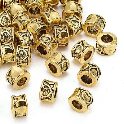 Tibetan Style Alloy Column European Bead Enamel Settings LS-TIBEB-5087-AG-LF-1