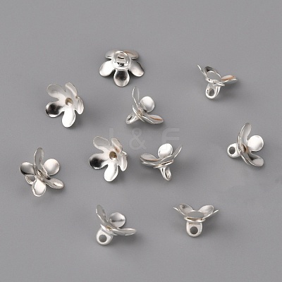 Brass Bead Cap Pendant Bails KK-WH0044-54S-1