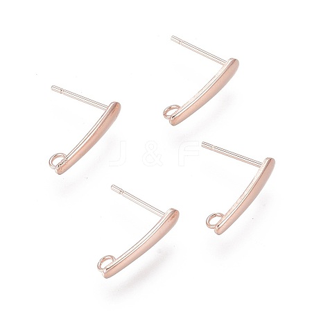 304 Stainless Steel Stud Earring Findings LS-STAS-H436-22RG-1