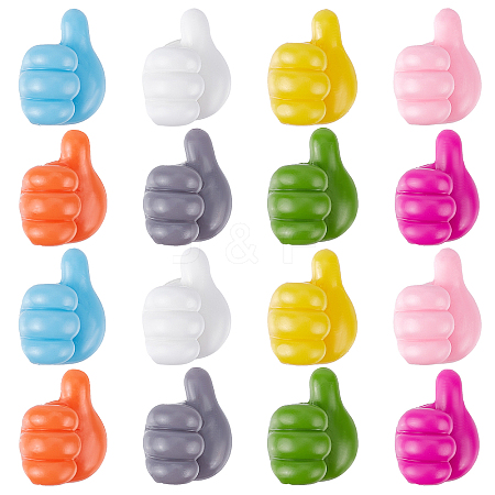 Gorgecraft 24Pcs 8 Colors Thumb Plastic Hook Hangers AJEW-GF0005-46-1