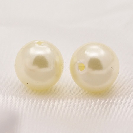 ABS Plastic Imitation Pearl Round Beads SACR-S074-5mm-A41-1