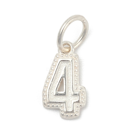 Number Series 925 Sterling Silver Charms STER-Q002-01E-1