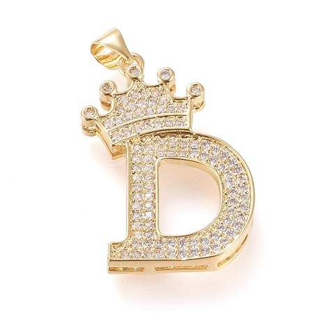 Brass Micro Pave Cubic Zirconia Pendants KK-R138-002D-1