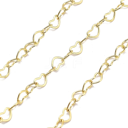 Brass Heart Link Chains CHC-G024-01G-1