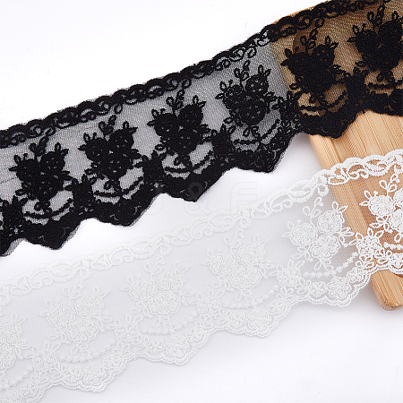 8 Yards 2 Colors Cotton Lace Trims SRIB-HY0001-06-1