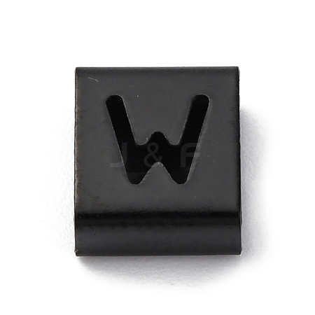 Ion Plating(IP) 304 Stainless Steel Square Slide Charms STAS-L132-05W-B-1