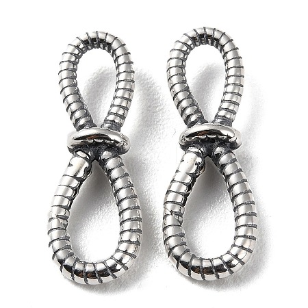 925 Thailand Sterling Silver Connector Charms STER-D003-34AS-1