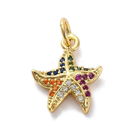 Brass Micro Pave Cubic Zirconia Pendants KK-S510-47G-04-1