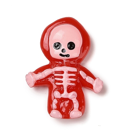 Skeleton Halloween Opaque Resin Decoden Cabochons RESI-R446-01F-1