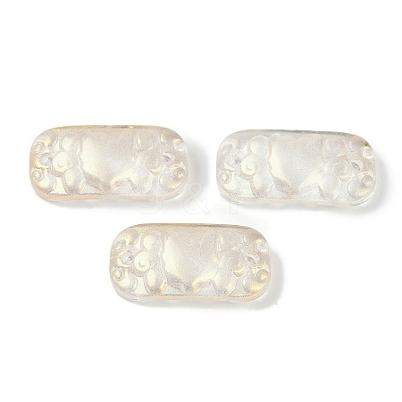 Spray Painted Transparent Glass Connector Charms LS-X1-GLAA-H035-06A-1