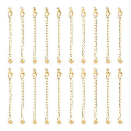 20Pcs 304 Stainless Steel Chain Extender STAS-UN0060-87G-1