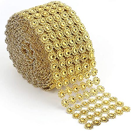 Plastic Sparkling Flower Shape Mesh Wrap Roll DIY-CJC0001-08B-1