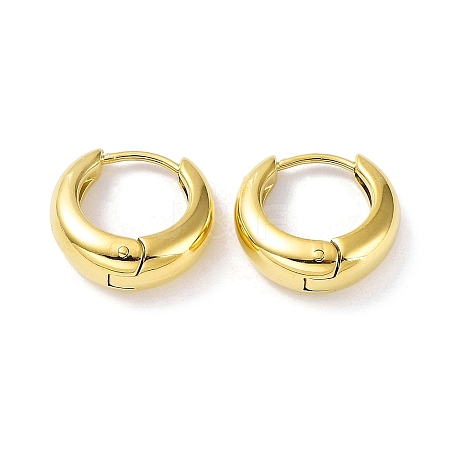 Ion Plating(IP) 304 Stainless Steel Polishing Hoop Earrings X-EJEW-G366-01G-1