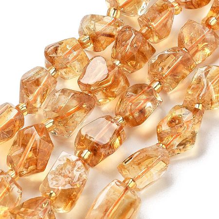 Natural Citrine Beads Strands G-H074-C02-02-1