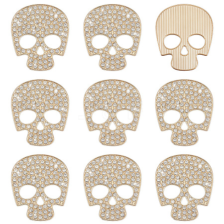 10Pcs Alloy Rhinestone Cabochons FIND-PH0038-53A-1
