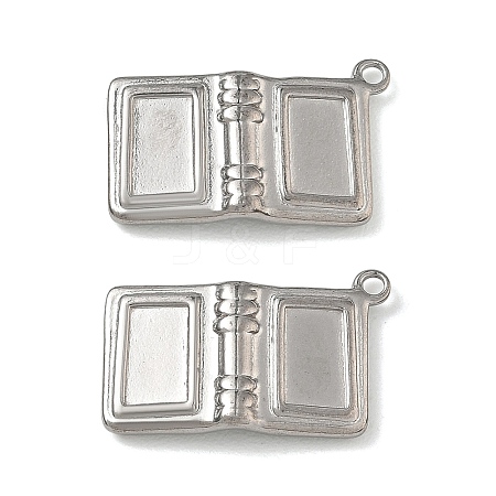 304 Stainless Steel Pendant Cabochon Settings SA-CBAE5AC-23P-1