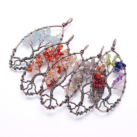 Natural & Synthetic Mixed Stone Big Pendants G-F341-B-1