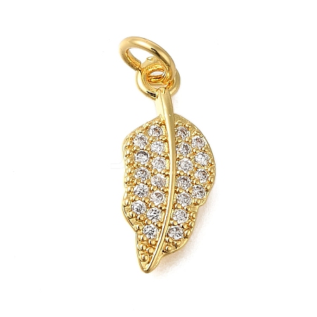 Rack Plating Brass Micro Pave Cubic Zirconia Pendants ZIRC-F142-36G-1