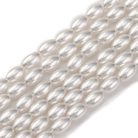 Baking Painted Pearlized Glass Pearl Bead Strands PEAR-H019-01C-02-1