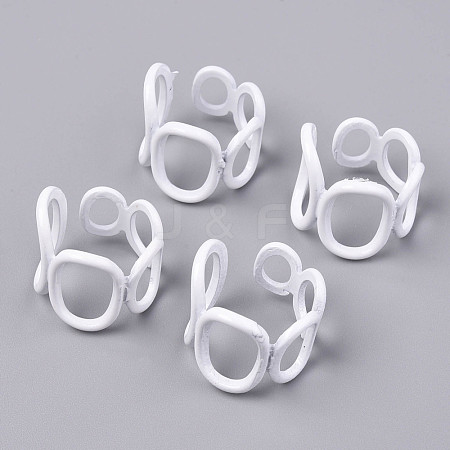 Spray Painted Alloy Cuff Rings X-RJEW-T011-26-RS-1