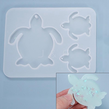 Turtle Pendant Silhouette Silicone Molds DIY-I026-22-1