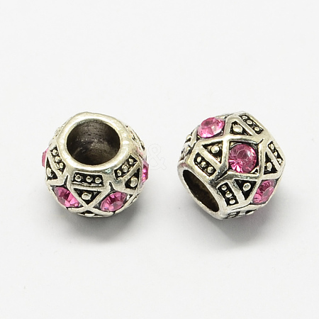 Alloy Rhinestone European Beads MPDL-R036-05C-1
