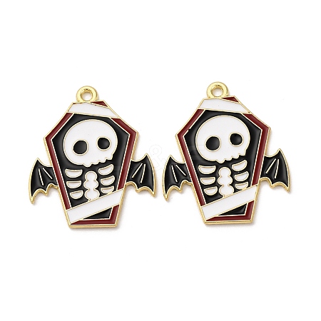 Halloween Alloy Enamel Pendants STAS-I354-01G-G-1