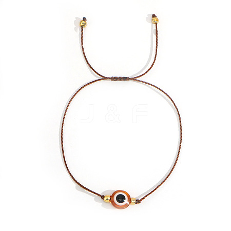 Bohemian Style Resin Evil Eye Bead Braided Bracelets BR6167-14-1