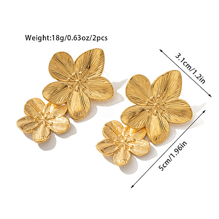 304 Stainless Steel Stud Dangle Earrings FS-WG1A0AA-04-1