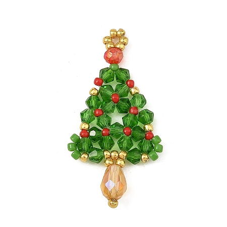 Christmas Glass Pendants PALLOY-MZ01422-1
