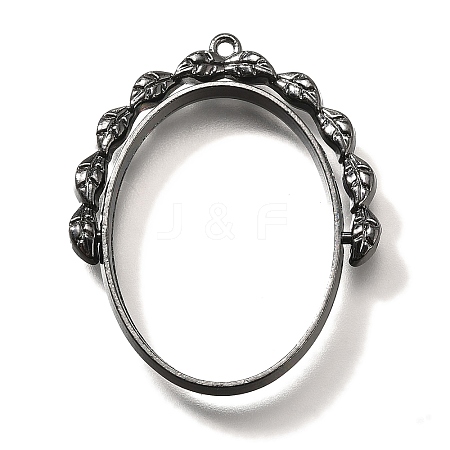 Alloy Open Back Bezel Pendants PALLOY-I223-18B-1