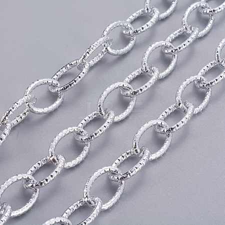 Platinum Plated Aluminum Cable Chains X-CHA-K12619-K15-1