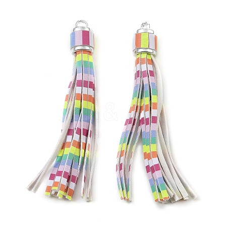 PU Leather Tassel Pendant Decorations FIND-K027-01P-01-1