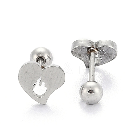 Tarnish Resistant 201 Stainless Steel Barbell Cartilage Earrings EJEW-R147-36-1