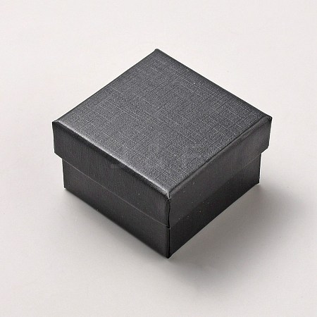 Square Paper Earring Storage Boxes CON-WH0099-36A-1