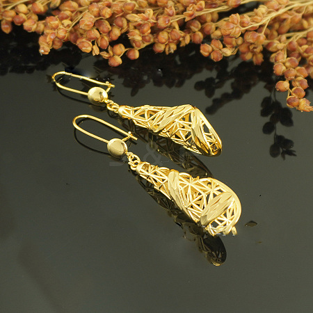 Brass Hollow Hoop Earrings FS-WG6ED3E-04-1