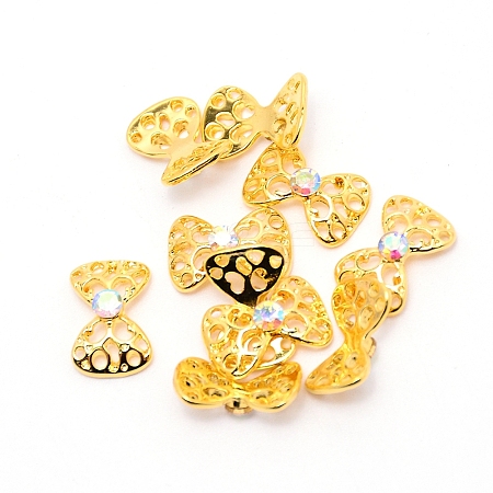 Alloy Rhinestone Cabochons MRMJ-WH0068-41B-03G-1