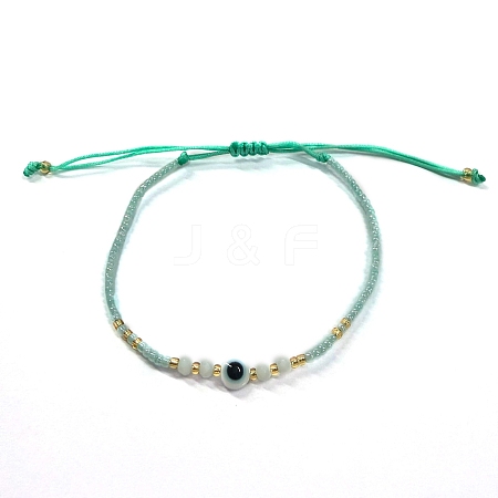 Bohemian Glass Seed Beaded Braided Bead Bracelets EZ3029-11-1
