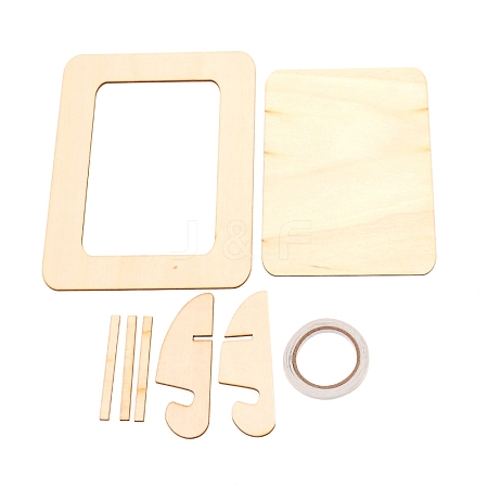 DIY Blank Rectangle Wooden Photo Frames Set DIY-WH0264-05B-1