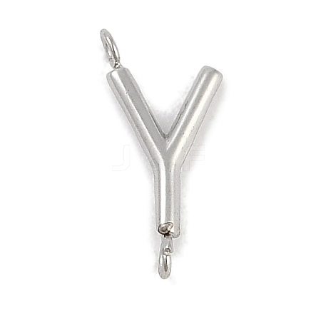 304 Stainless Steel Letter Connector Charms STAS-M108-01P-25-1