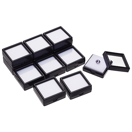 Square Plastic Loose Diamond Display Boxes CON-WH0092-61B-02-1