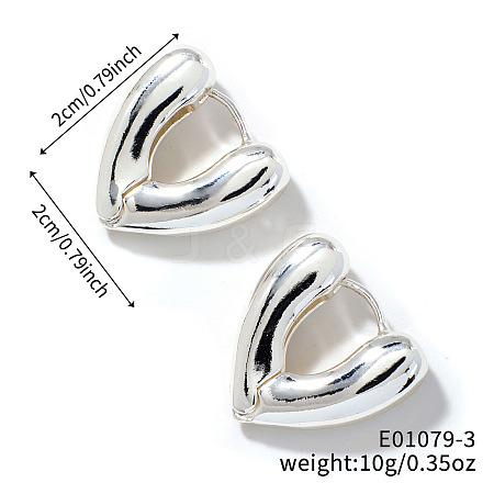 Elegant Heart Hoop Earrings YB0661-2-1