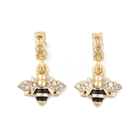 Rack Plating Alloy Crystal Rhinestone European Dangle Charms FIND-C055-26G-1