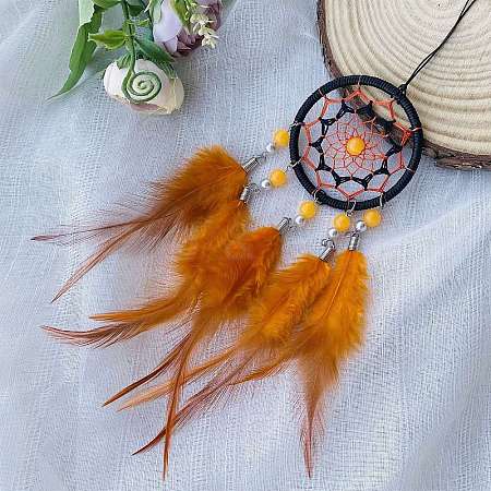 Woven Web/Net with Feather Decorations PW-WG33759-02-1