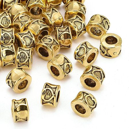 Tibetan Style Alloy Column European Bead Enamel Settings LS-TIBEB-5087-AG-LF-1