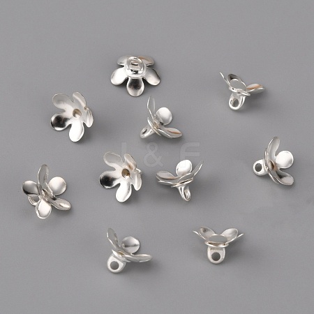 Brass Bead Cap Pendant Bails KK-WH0044-54S-1